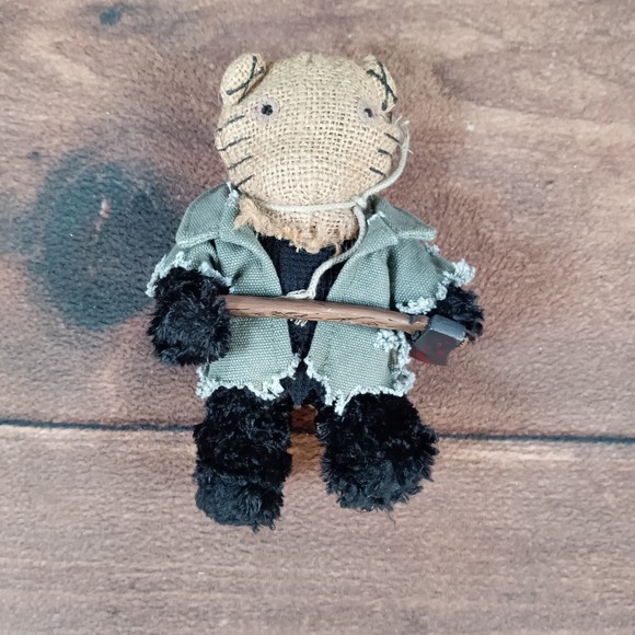 Teddy Scares Bean Plush Redwood Doll Toy Stuffed Animal Halloween Prop - Picture 1 of 4